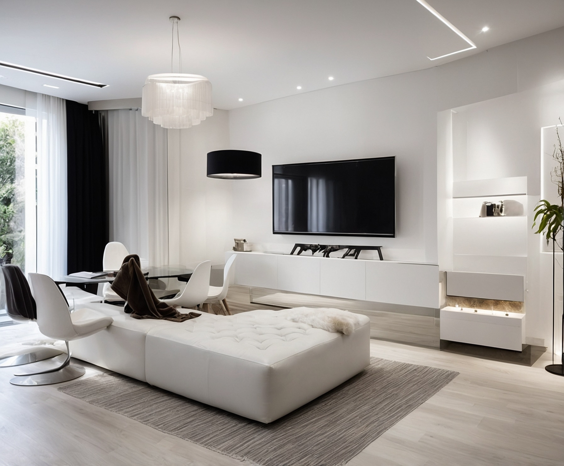 Salón moderno renovado con pladur