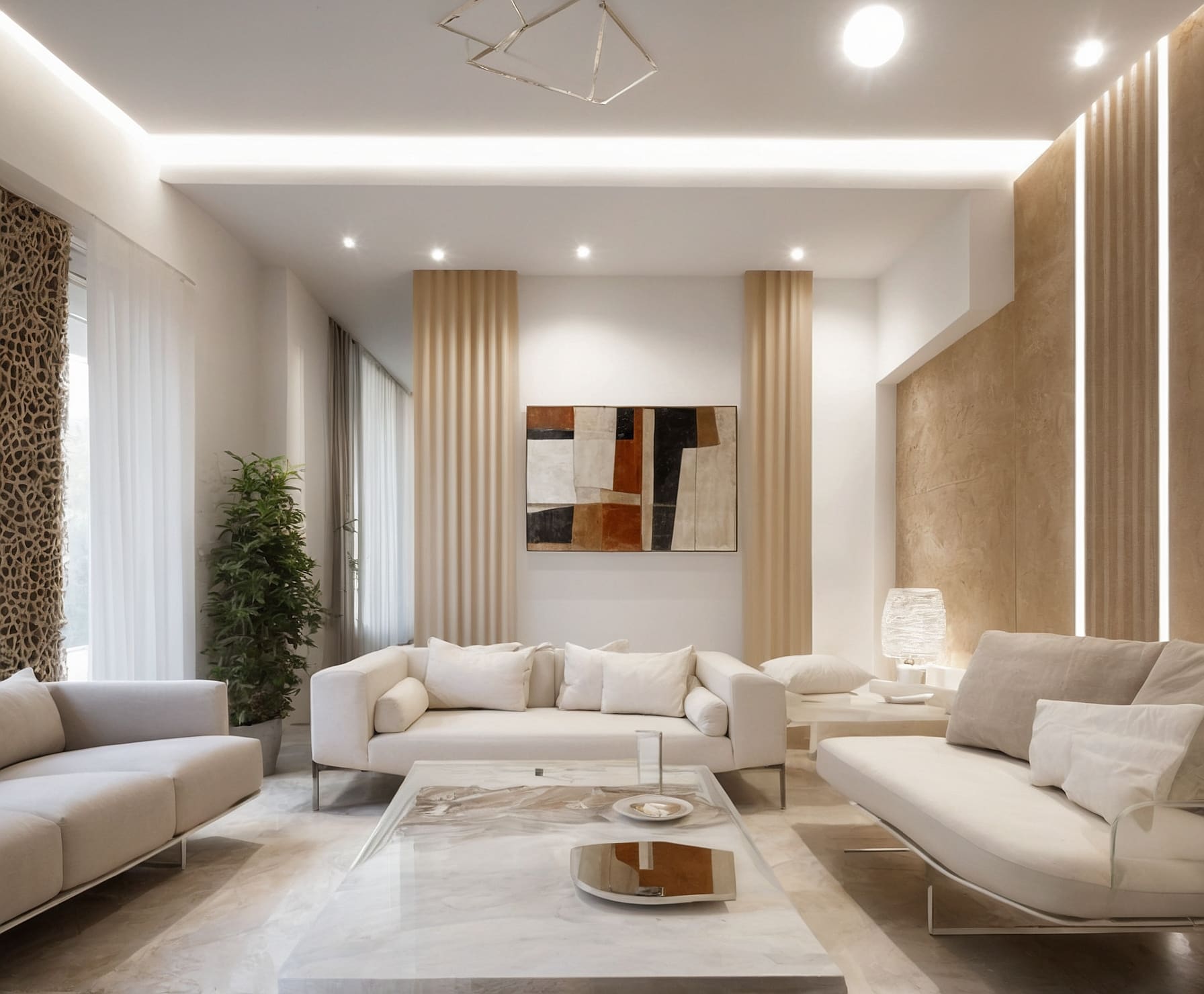 Rediseño de sala moderna con pladur y yeso.
